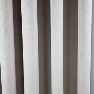 taupe velvet overgordijn